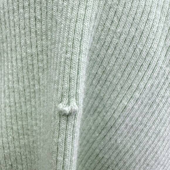 Abercrombie & Fitch Mint Green Ribbed Polo Long Sleeve Cropped Top Size Small‎ - Picture 6 of 11